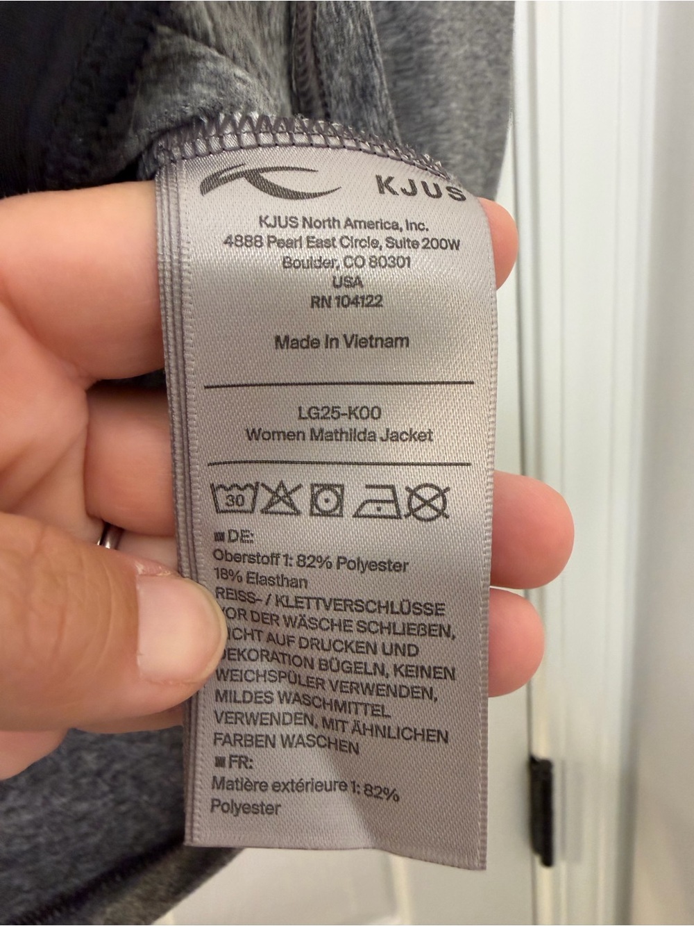 Women's Gray Hooded Utility Jacket by KJUS- Lightweight Zip Front - Picture 8 of 15